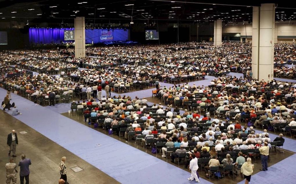 De Zuidelijke Baptisten, het grootste protestantse kerkverband in de VS, houden deze week hun jaarlijkse conventie, in de Texaanse stad Dallas. Foto: eerdere conventie in Dallas. beeld The Gospel Coalition