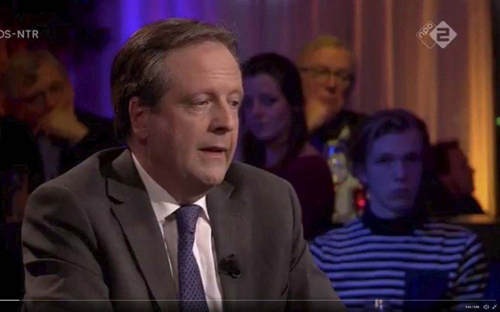 Pechtold tijdens uitzending Nieuwsuur. beeld Nieuwsuur