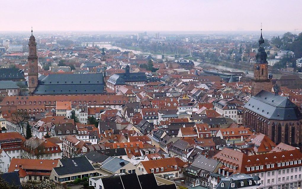 Toen Ursinus ”Erinnerung” schreef, in 1563, was de stad Heidelberg leeggelopen vanwege de pest. Maar Ursinus was gebleven. Foto: oude stadscentrum van het hedendaagse Heidelberg. beeld RD