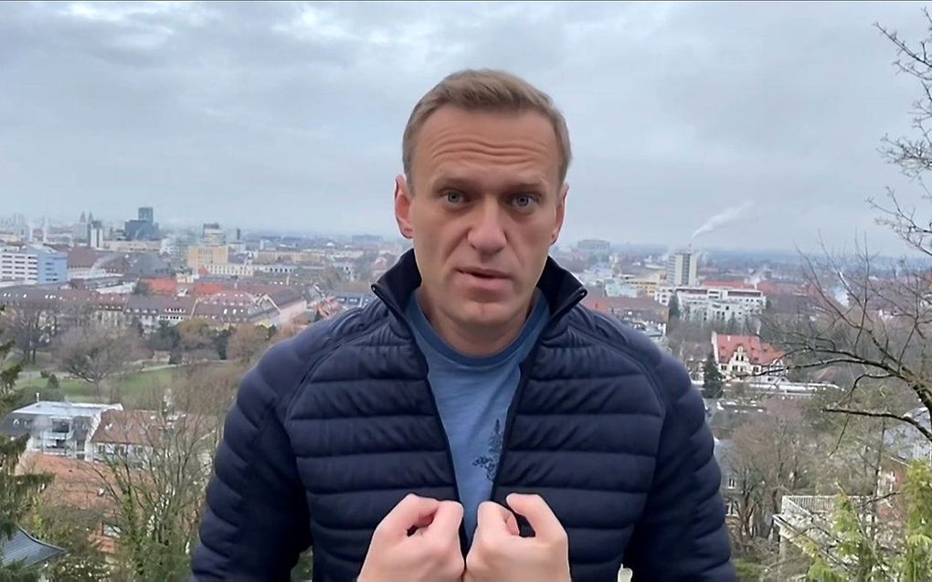 Aleksej Navalni in een video die hij in Duitsland opnam. beeld AFP, Instagramaccount @navalny