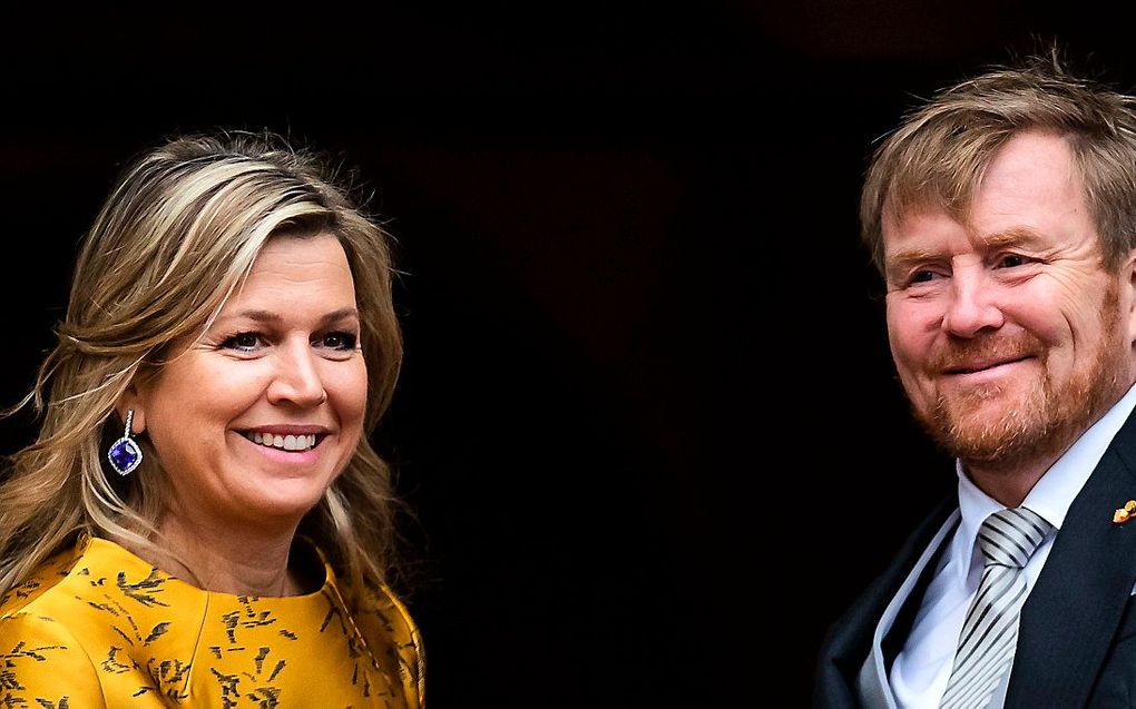 Koning Willem-Alexander en koningin Maxima vorig jaar bij het nieuwjaarsontvangst. beeld ANP, Remko de Waal