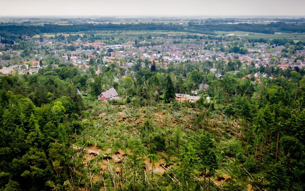 Schade na valwind Leersum. beeld ANP, Sem van der Wal