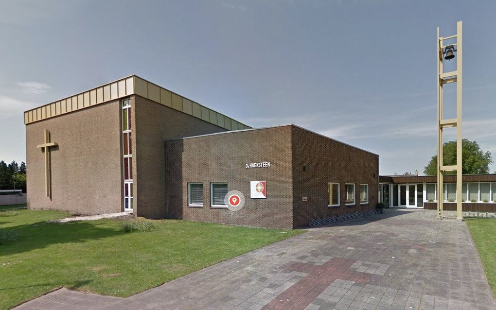 Kerkgebouw De Hoeksteen te Leek. beeld Google Streetview