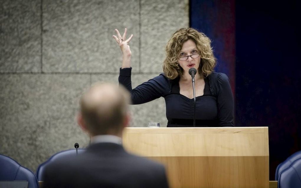 SGP-leider Van der Staaij en minister Schippers van Volksgezondheid, beeld ANP, Bart Maat.