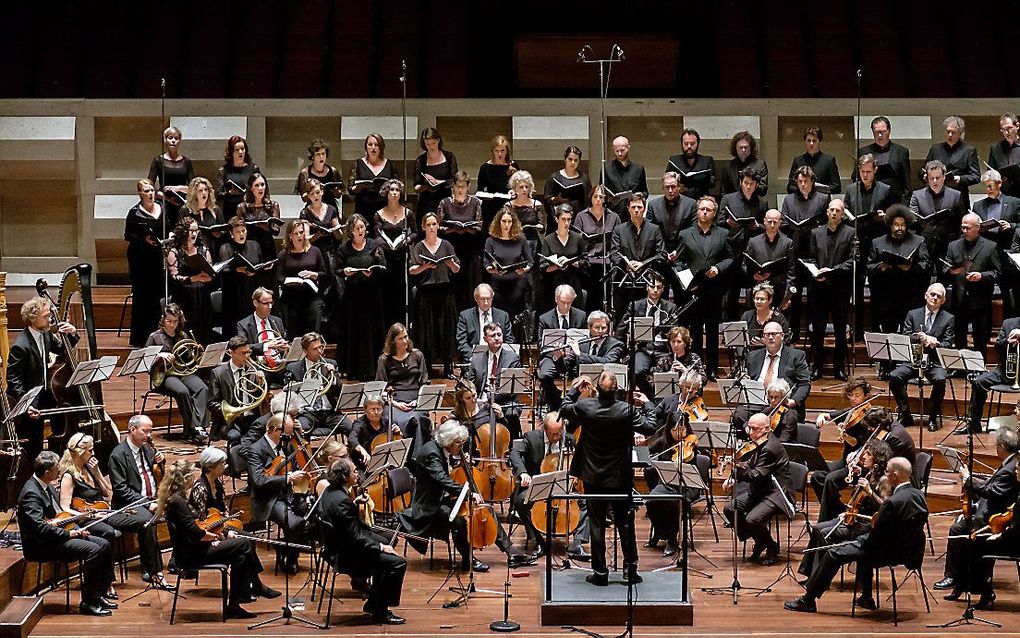 Het Orkest van de Achttiende Eeuw en Cappella Amsterdam in 2018. beeld Jan Hordeijk