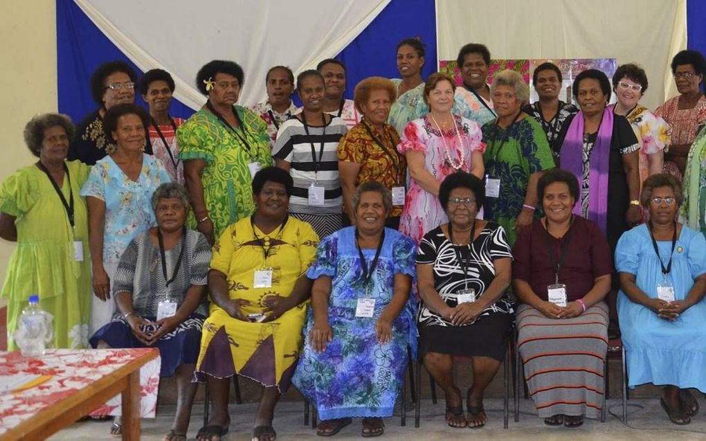 Het Wereldgebedsdagcomité in Vanuatu. Vrouwen uit telkens een ander land bereiden de jaarlijkse dag voor. beeld WDPIC