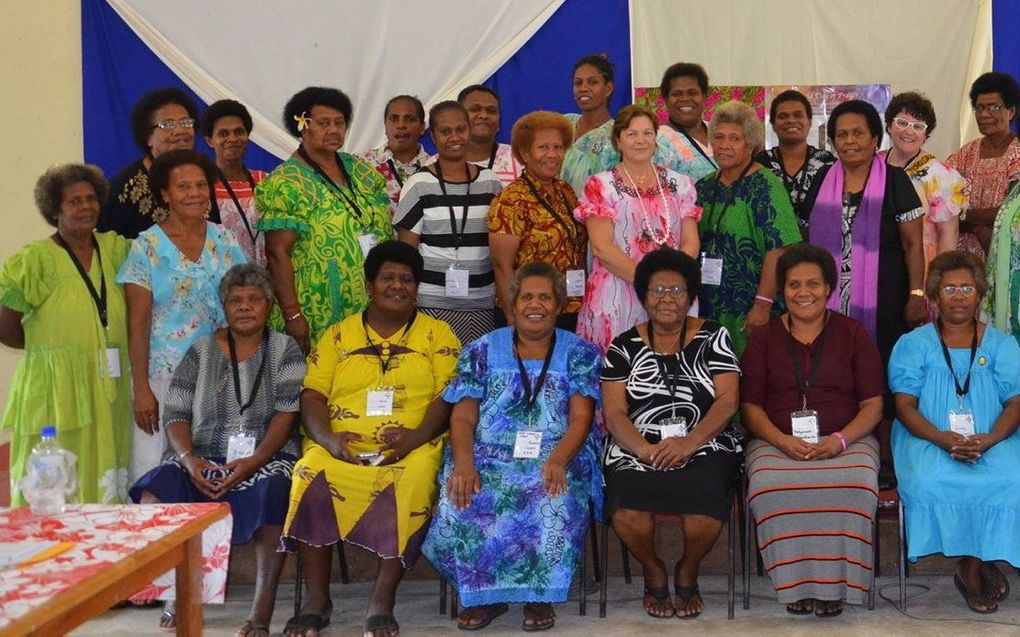 Het Wereldgebedsdagcomité in 2021 in Vanuatu. Vrouwen uit telkens een ander land bereiden de dag voor.  beeld WDPIC