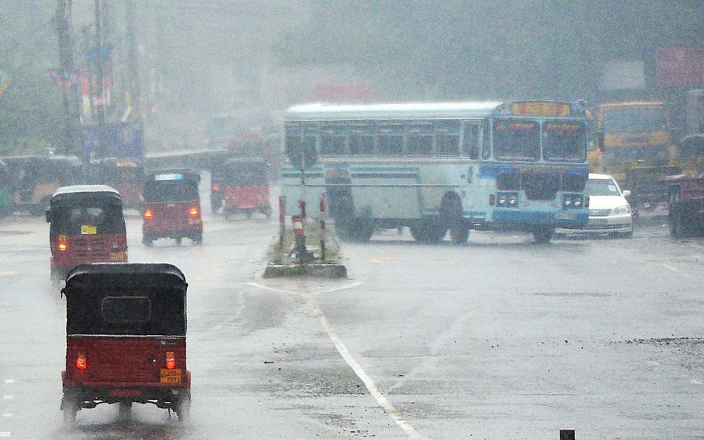 Straatbeeld in Colombo. beeld AFP