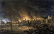 De brand van Londen, 1666. Anoniem. beeld Wikimedia
