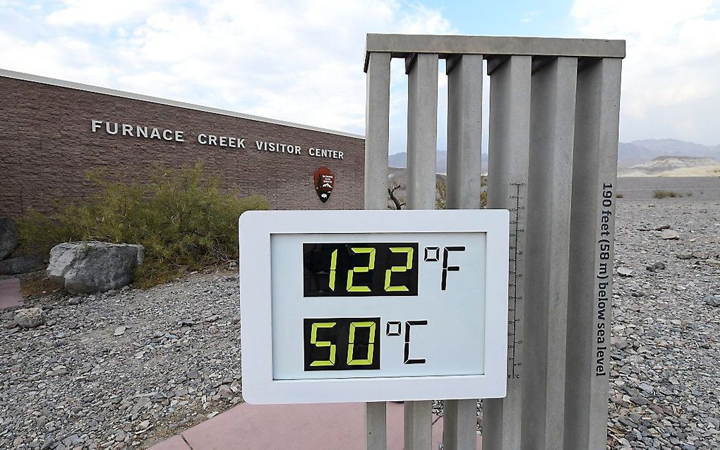 Vijftig graden in Death Valley, afgelopen weekend. beeld AFP, Frederic J. BROWN