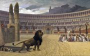 Christenen werden in arena’s aan wilde dieren overgeleverd. Kunstwerk van Jean-Léon Gérôme (1883). beeld Walters Art Museum