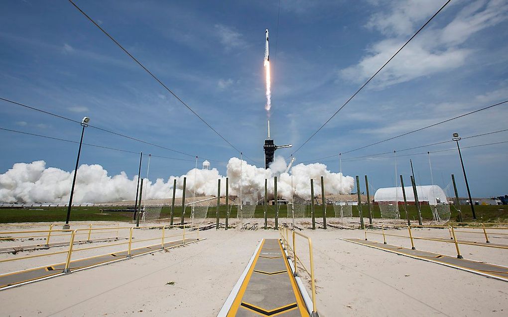 Lancering van de SpaceX. beeld AFP