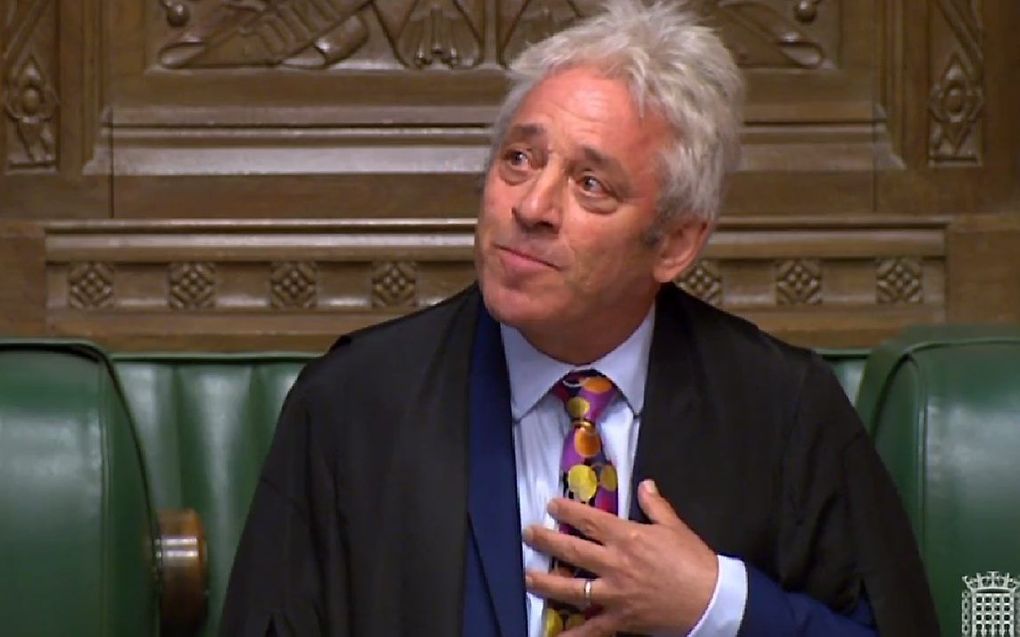 John Bercow laat maandag weten zijn functie neer te leggen. beeld AFP