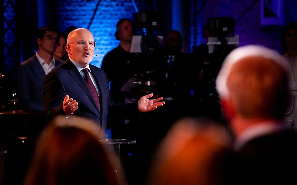 Timmermans tijdens het lijsttrekkersdebat. beeld ANP