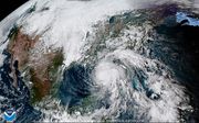 Orkaan Michael, gezien vanuit de ruimte. beeld EPA