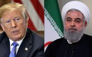 De Amerikaanse president Trump en president Rouhani van Iran. beeld AFP