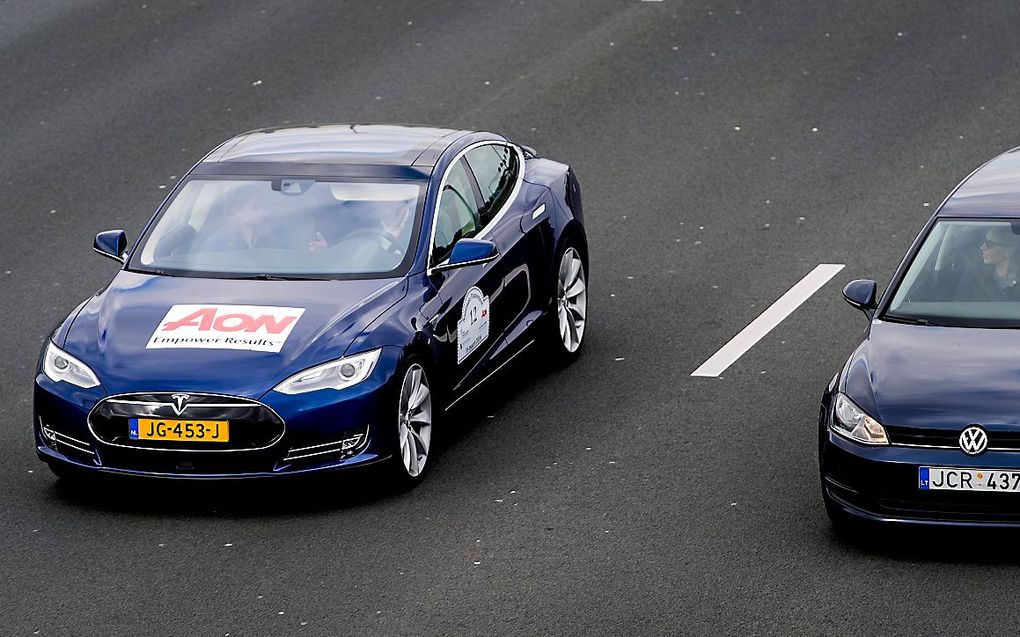 Een zelfrijdende auto. beeld ANP