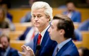 „De ideeën van Baudet zijn niet conservatief, zoals ook de ideeën van Wilders of Trump dat niet zijn.” Foto: Wilders en Baudet tijdens een Kamerdebat. beeld ANP, Bart Maat