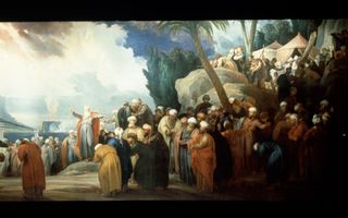 Het schilderij ”Mozes verkiest de zeventig oudsten” van Jacob de Wit in het Paleis op de Dam. beeld Paleis Amsterdam
