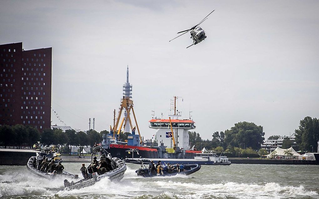 Demonstratie op het water. beeld ANP