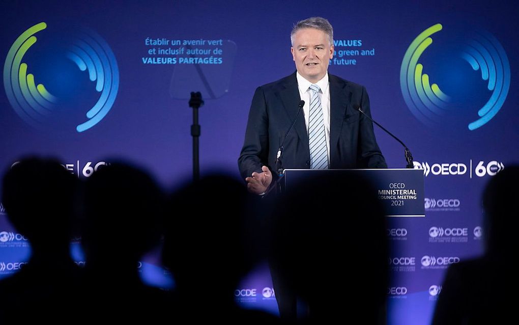 Mathias Cormann. beeld EPA IAN LANGSDON/ POOL