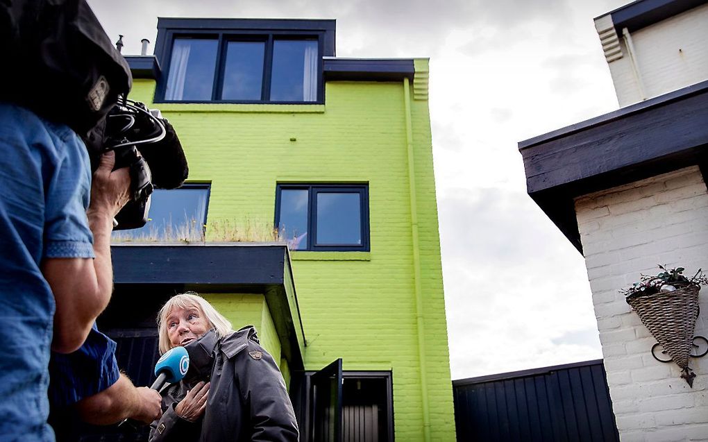 Het groene huis aan de Pluto in Den Helder. beeld ANP