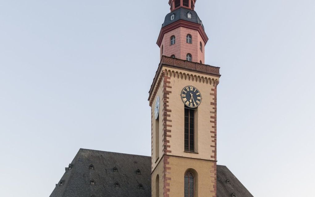 De Katharinenkerk in Frankfurt. beeld Wikimedia