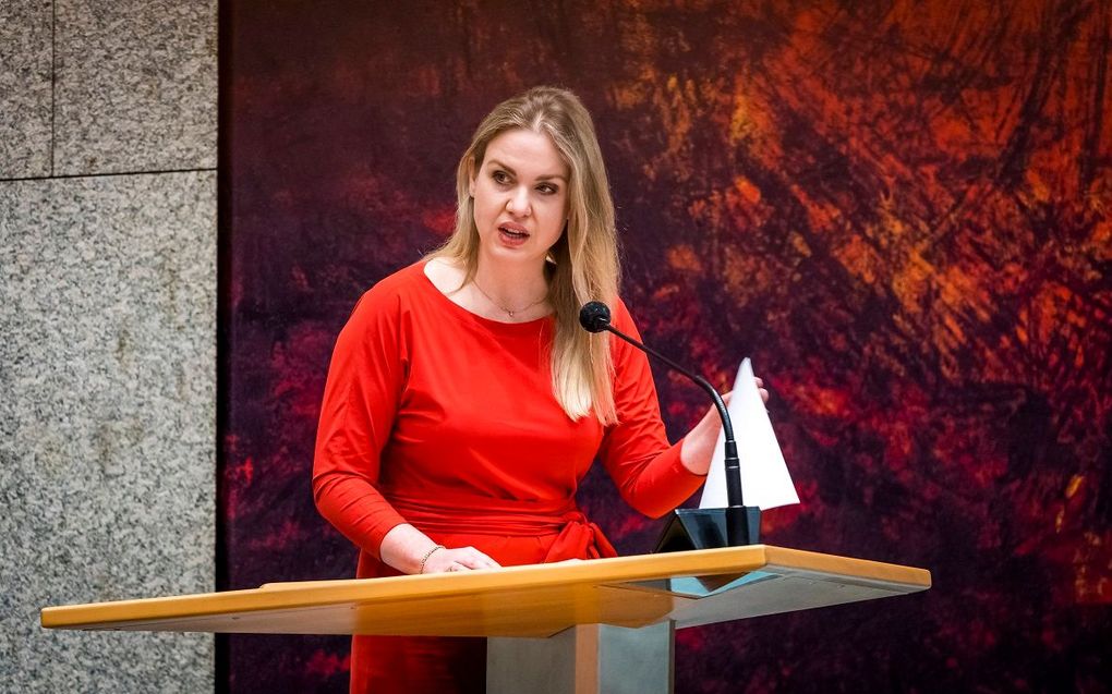 Femke Merel van Kooten-Arissen tijdens een debat in de Tweede Kamer. beeld ANP, Lex van Lieshout