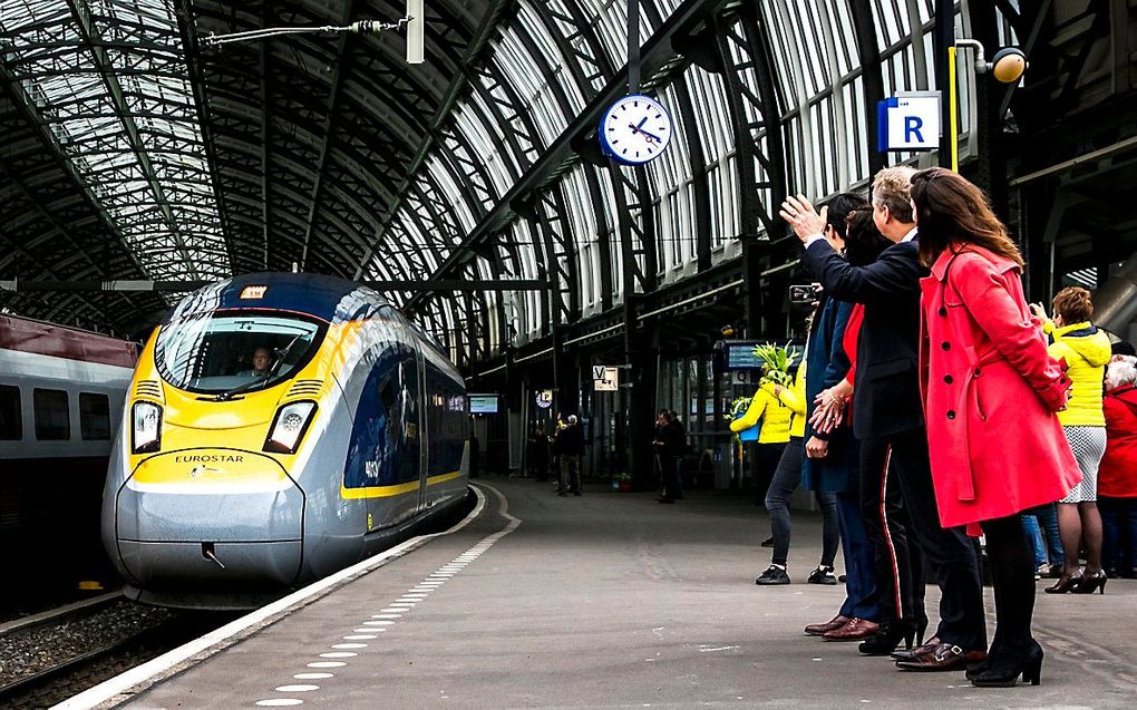 Eurostar-trein in Amsterdam. beeld ANP