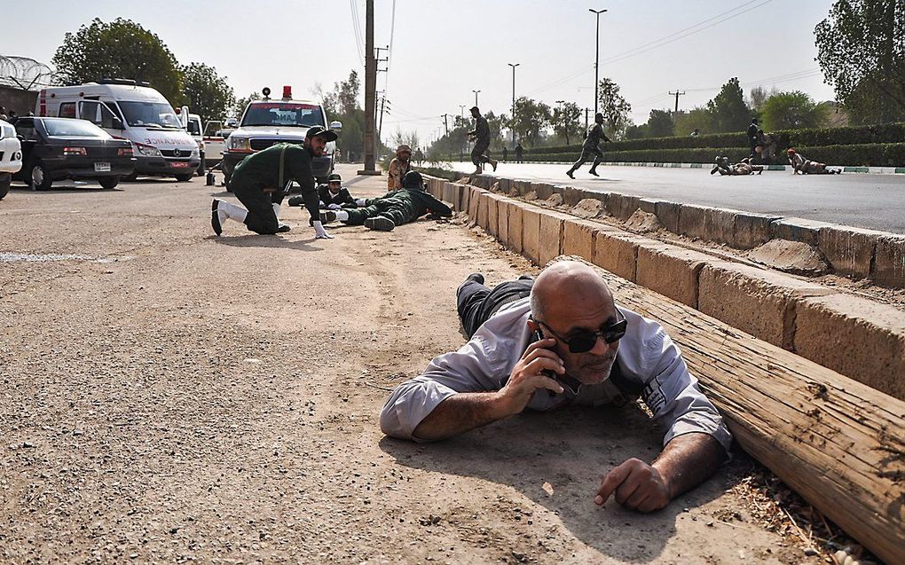 Direct na de aanslag in Ahvaz. beeld AFP