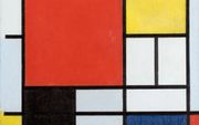”Compositie met groot rood vlak, geel, zwart, grijs
en blauw", 1921, Piet Mondriaan. beeld Gemeentemuseum Den Haag
