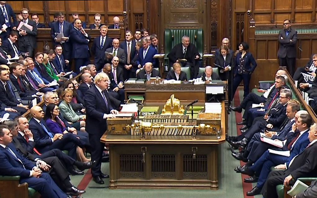 Het Britse parlement in vergadering. beeld AFP