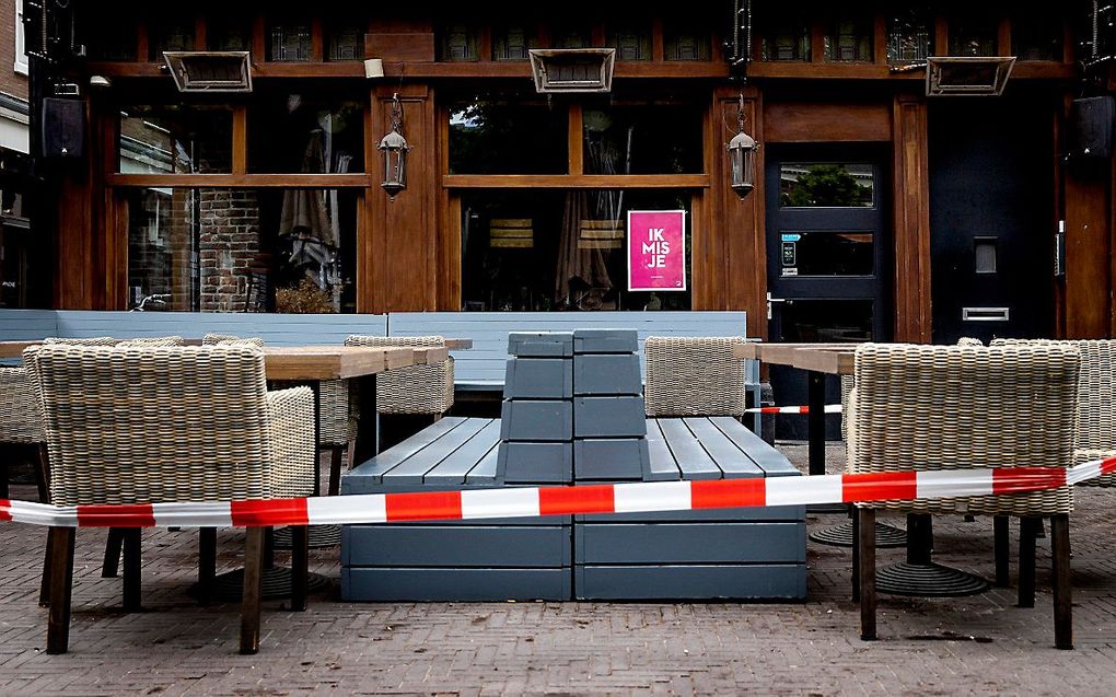 Het terras van een cafe aan het Plein. Beeld ANP