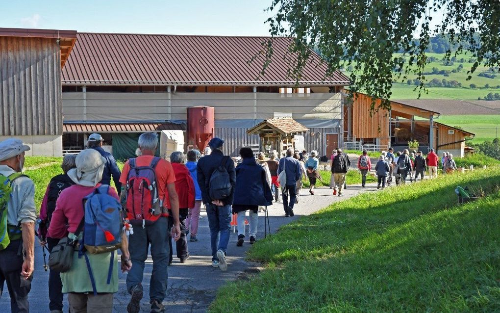 Aankomst in Barzheim, nabij de grens tussen Zwitserland en Duitsland. beeld ERK, Markus Plüss