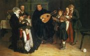 ”Luther im Kreise seiner Familie musizierend” van Gustav Spangenberg (1875). beeld Wikimedia