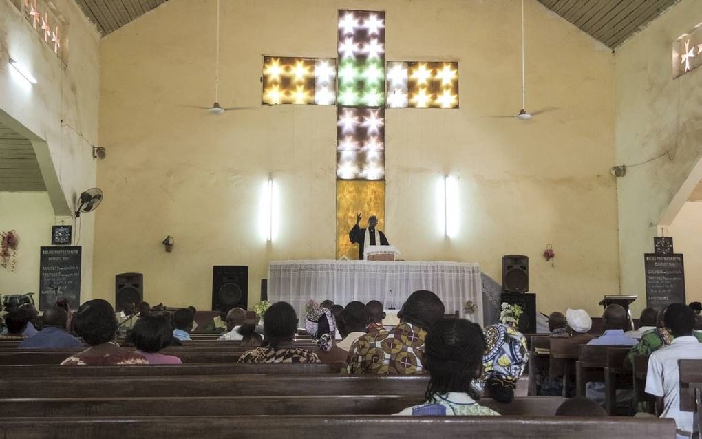 Kerkdienst in Bangui. beeld Niek Stam