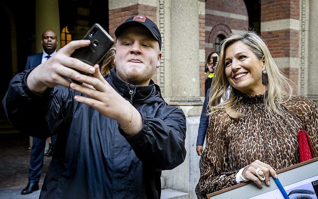 Koningin Máxima, dinsdag in Rotterdam. beeld ANP, Sem van der Wal