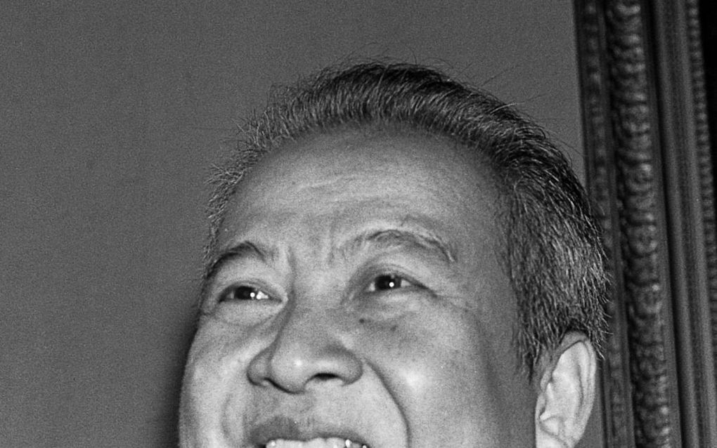 De vorige koning, Norodom Sihanouk. beeld Wikimedia