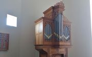 Het orgel in de hersteld hervormde gemeente van Emst-Epe. beeld hhg Emst-Epe