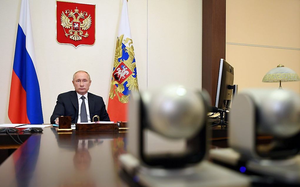 De Russische president Vladimir Poetin vindt het niet erg als de positie van Loekasjenko wankelt. beeld AFP, Alexey Nikolsky