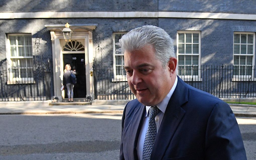 Brandon Lewis in Downing Street. beeld JUSTIN TALLIS / AFP