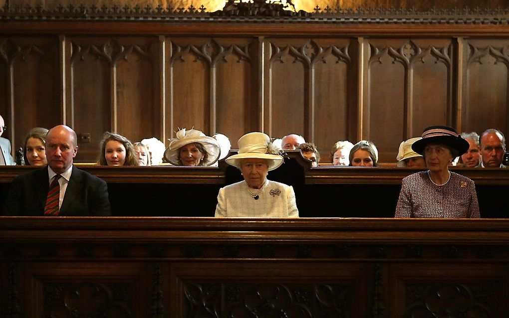 Het zal voor koningin Elizabeth dan ook niet echt een verrassing zijn geweest dat haar wordt aangeraden af te zien van haar zondagse bezoek aan Crathie Kirk, vast ritueel tijdens de Schotse vakanties. Beeld AFP, Andrew Milligan