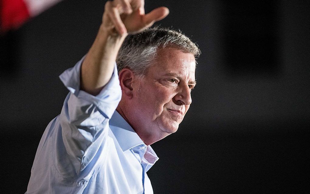 De burgemeester van New York, Bill de Blasio. beeld AFP