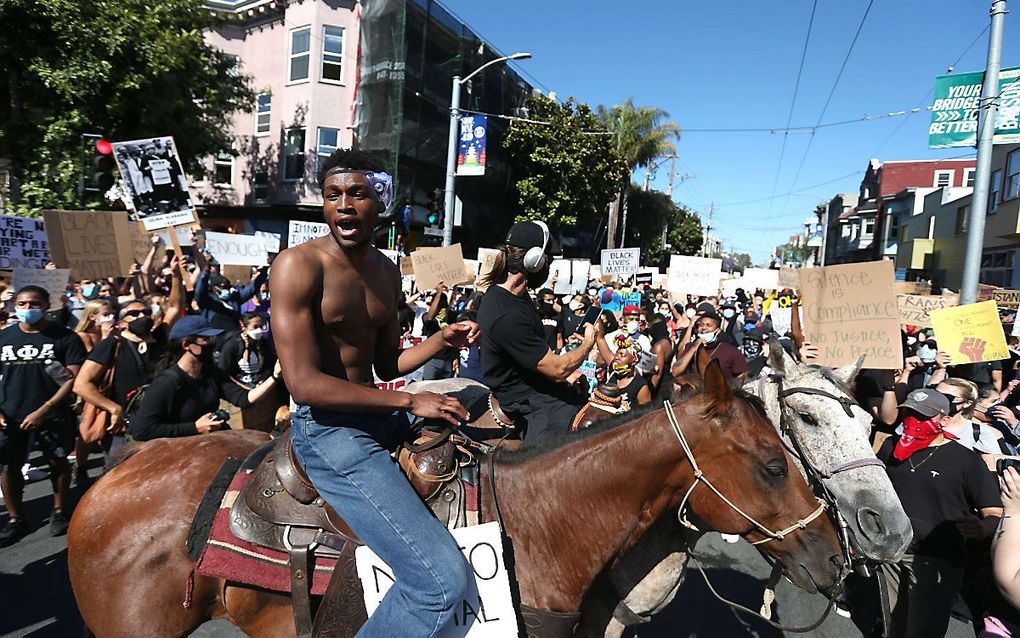 Protest in San Francisco. beeld AFP