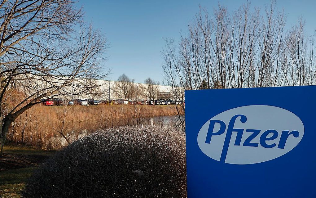 De fabriek van Pfizer in het Amerikaanse Wisconsin. beeld AFP, Kamil Krzaczynski