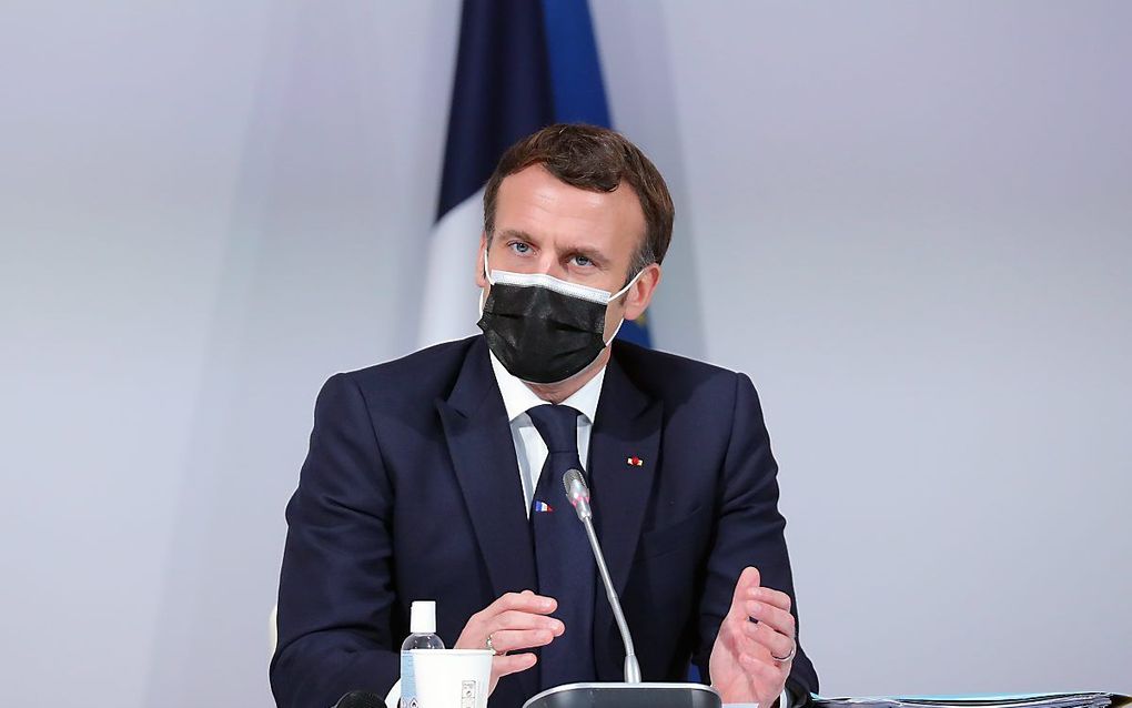 President Emmanuel Macron. beeld EPA, Thibault Camus