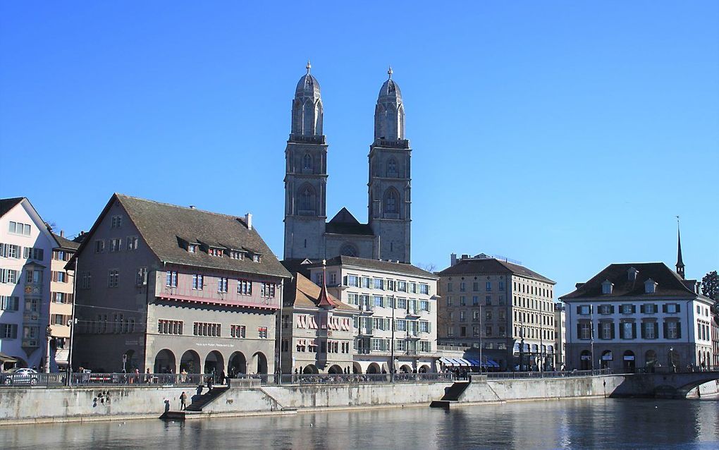 De Grossmünster in de Zwitserse stad Zürich. beeld RD