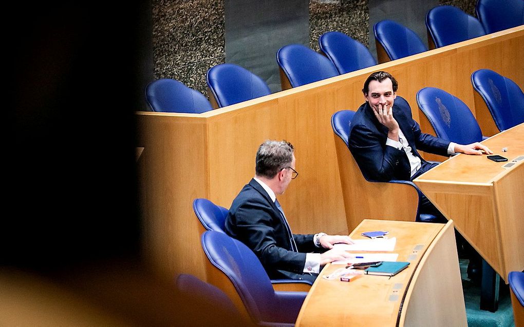 Thierry Baudet en Wybren van Haga van Forum voor Democratie. beeld ANP, Sem van der Wal