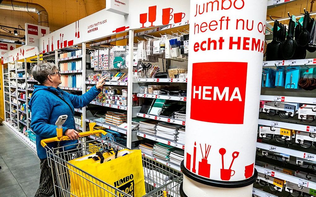 Het ligt voor de hand dat er in de toekomst nauwer samengewerkt zal worden tussen Jumbo en HEMA. beeld ANP, JERRY LAMPEN