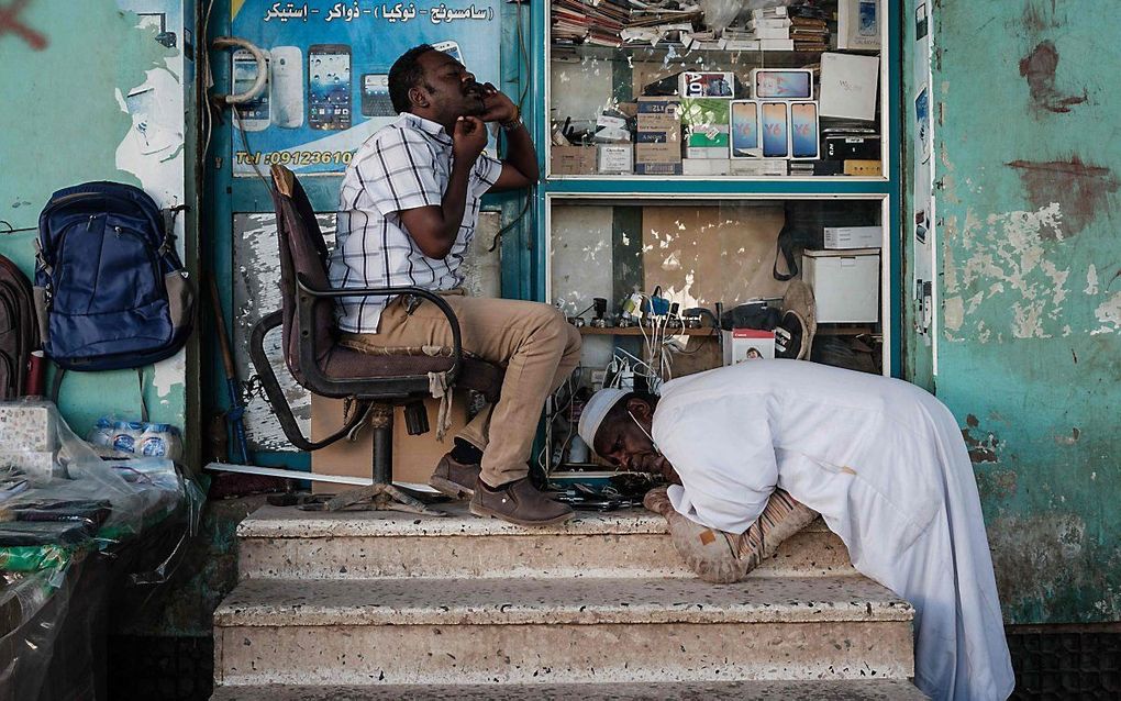 Straatbeeld in de Sudanese hoofdstad Khartoem. beeld AFP, Yasuyoshi Chiba